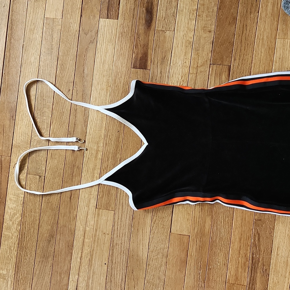 Juicy Couture sexy fitted black velour jumpsuit